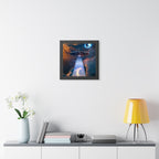 Space Lizards Framed Poster - Lizard Ufo Wall Art