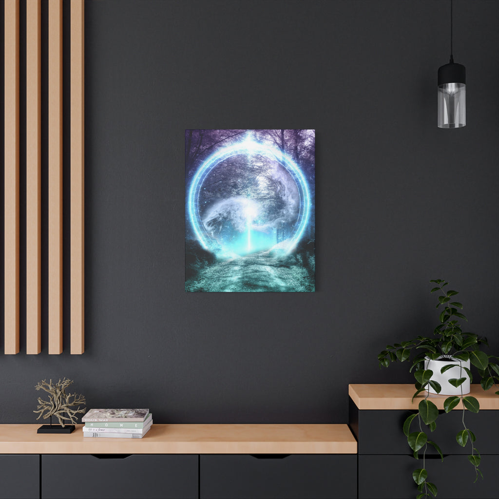 Lost Forest Magic Portal Canvas Wall Art - Mystical Fantasy Forest Decor