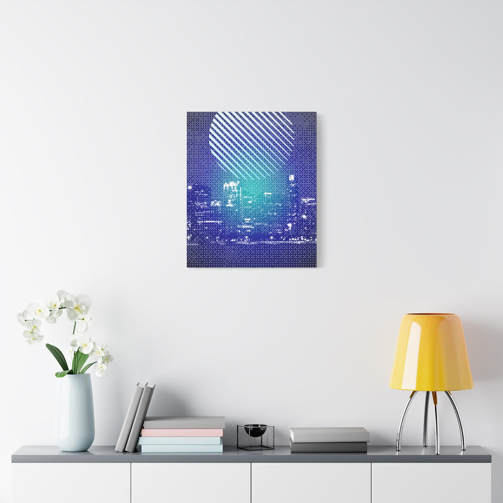 Chicago Skyline Watercolor Canvas Wall Art - Windy City Decor