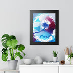 Geometry Portal Framed Poster - Modern Abstract Sci-Fi Wall Art