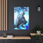 Robot Man Canvas Wall Art - Cyberpunk Android Dystopian Decor