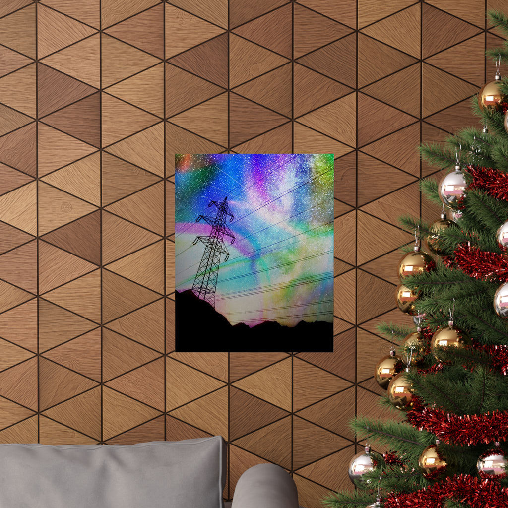 Solar Storm Poster - Vibrant Abstract Nebula Art Print