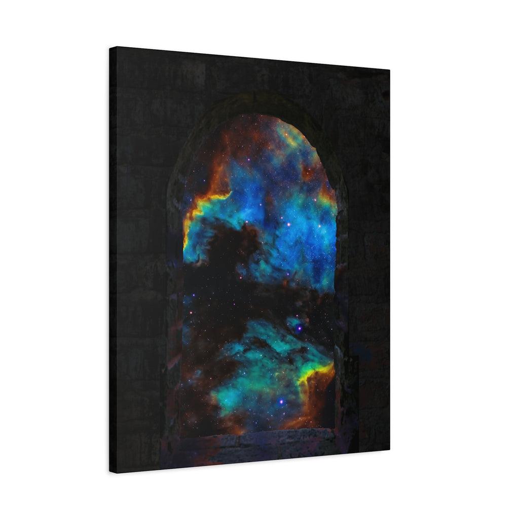 Stellar Castle Window Canvas Wall Art - Galaxy Cosmos Decor