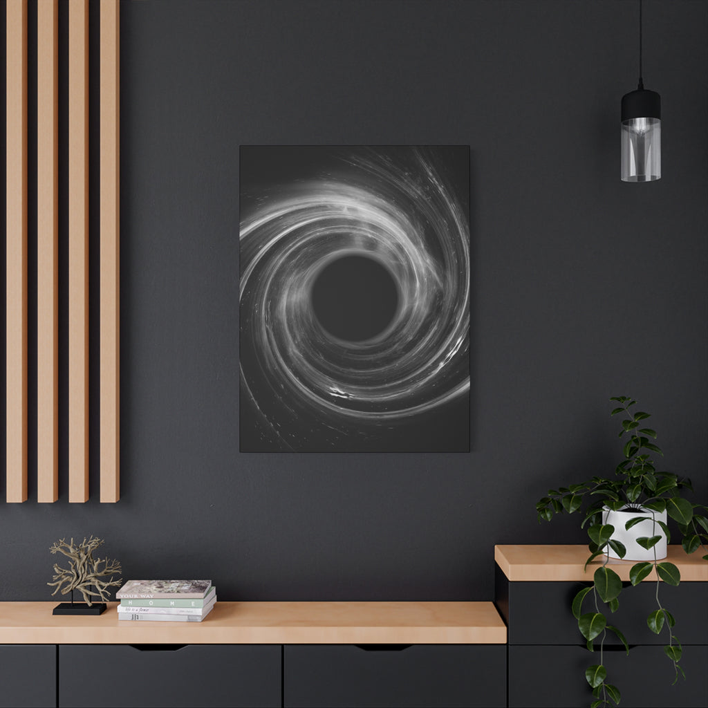 Black Hole Deep Space Canvas Art - Galaxy Vortex Wall Decor