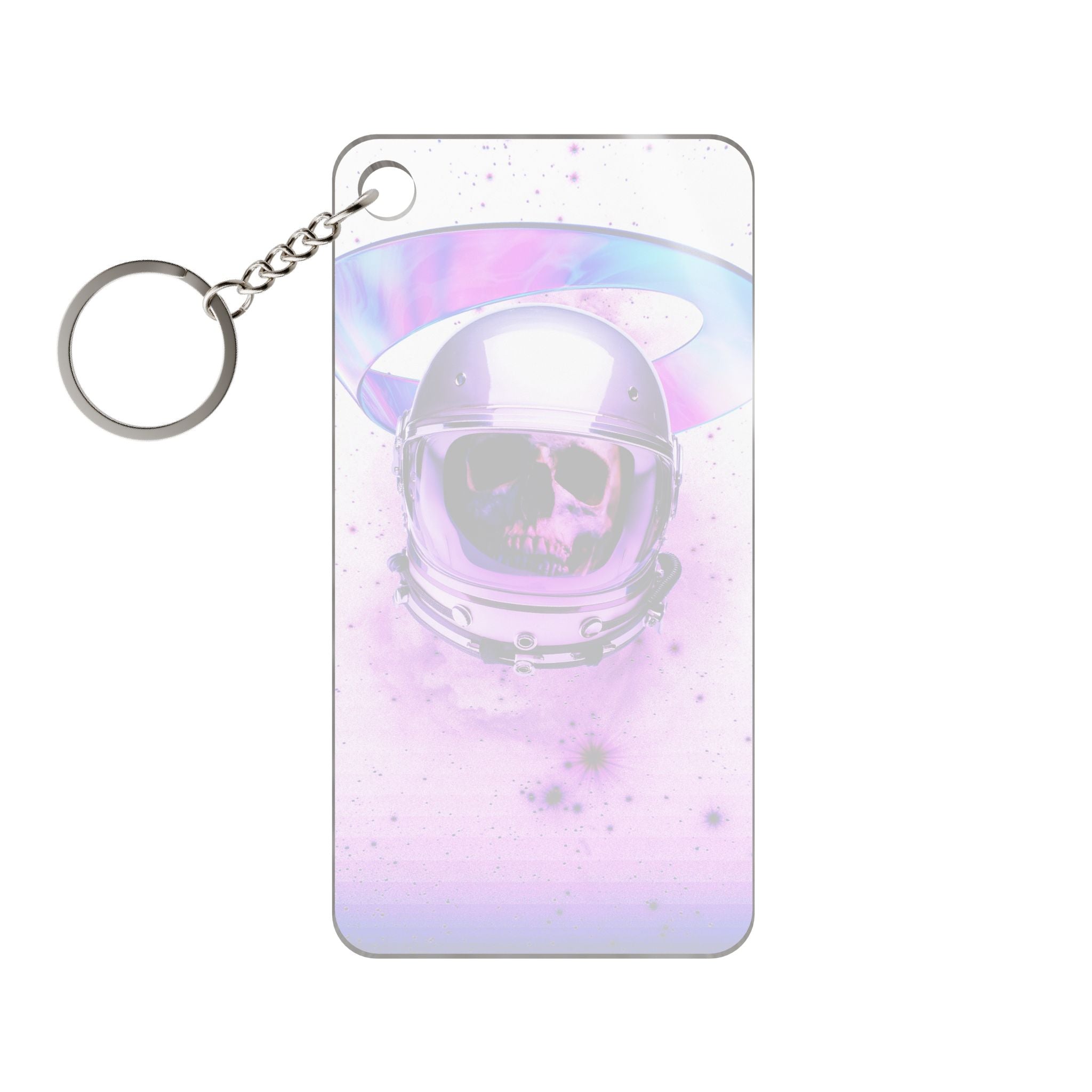 Astronaut Skeleton Skull Keychain - Cosmic Acrylic Charm