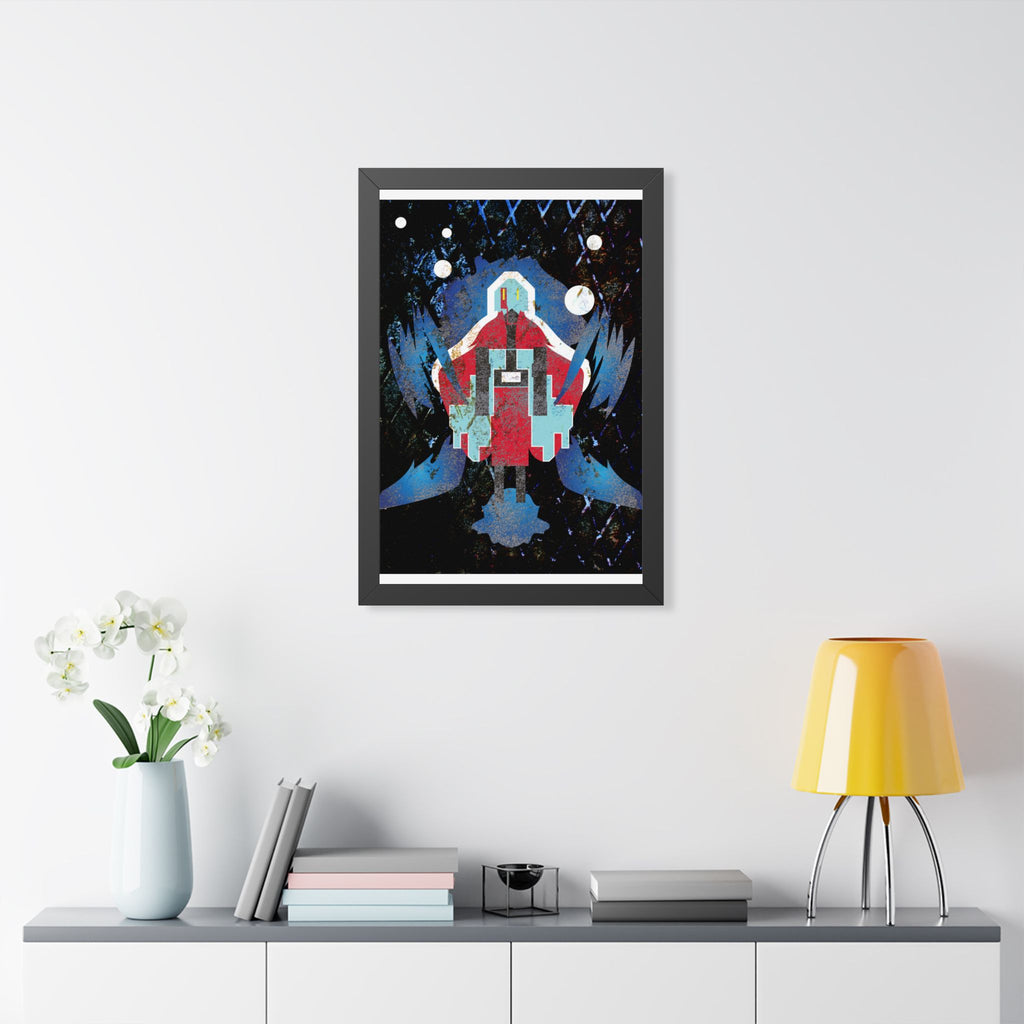 Vibrant Framed Vertical Poster - Unique Geometric Art for Home Decor - Perfect Gift for Art Lovers