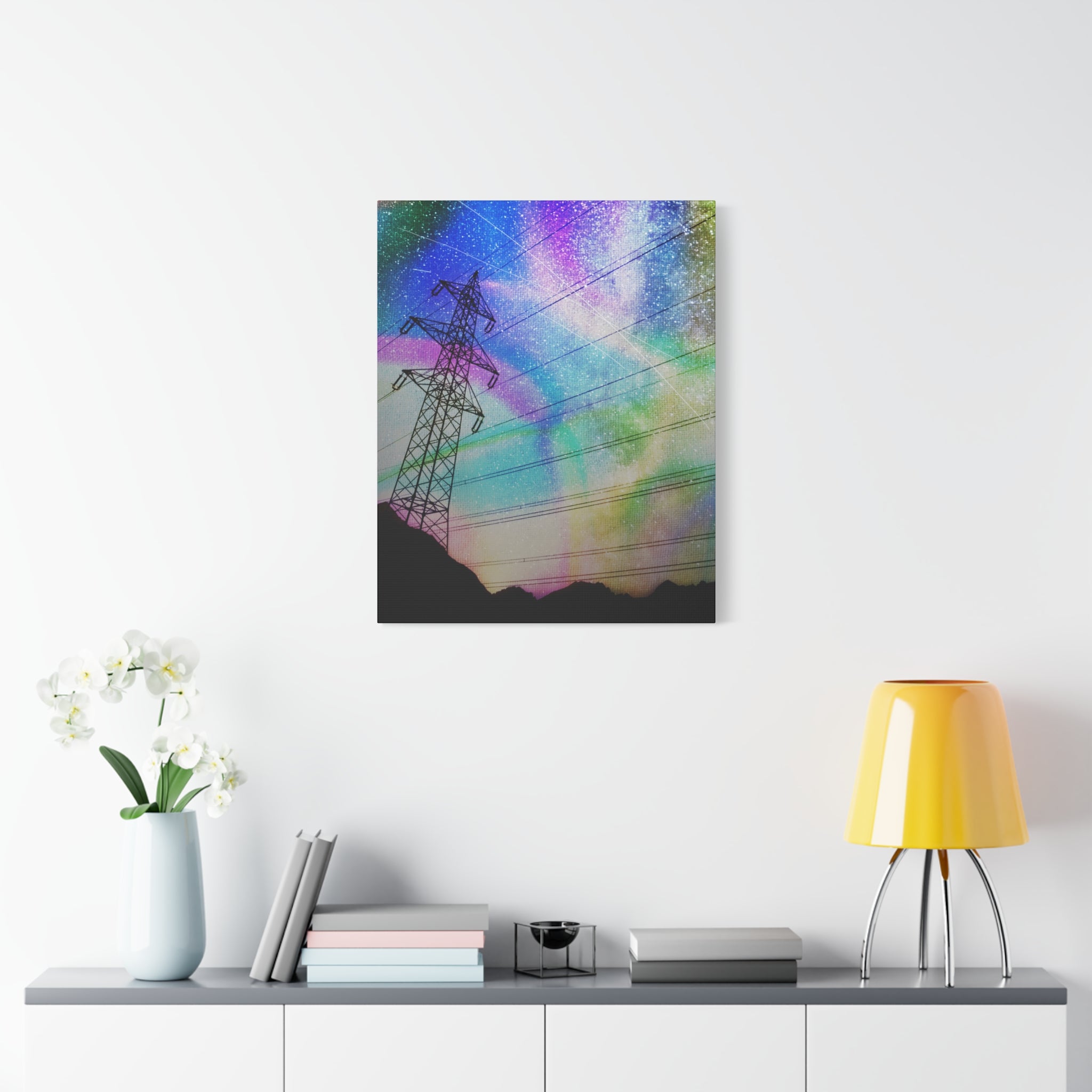 Solar Storm Canvas Wall Art - Vibrant Abstract Nebula Decor