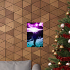 Winter Aurora Lights Matte Poster Print