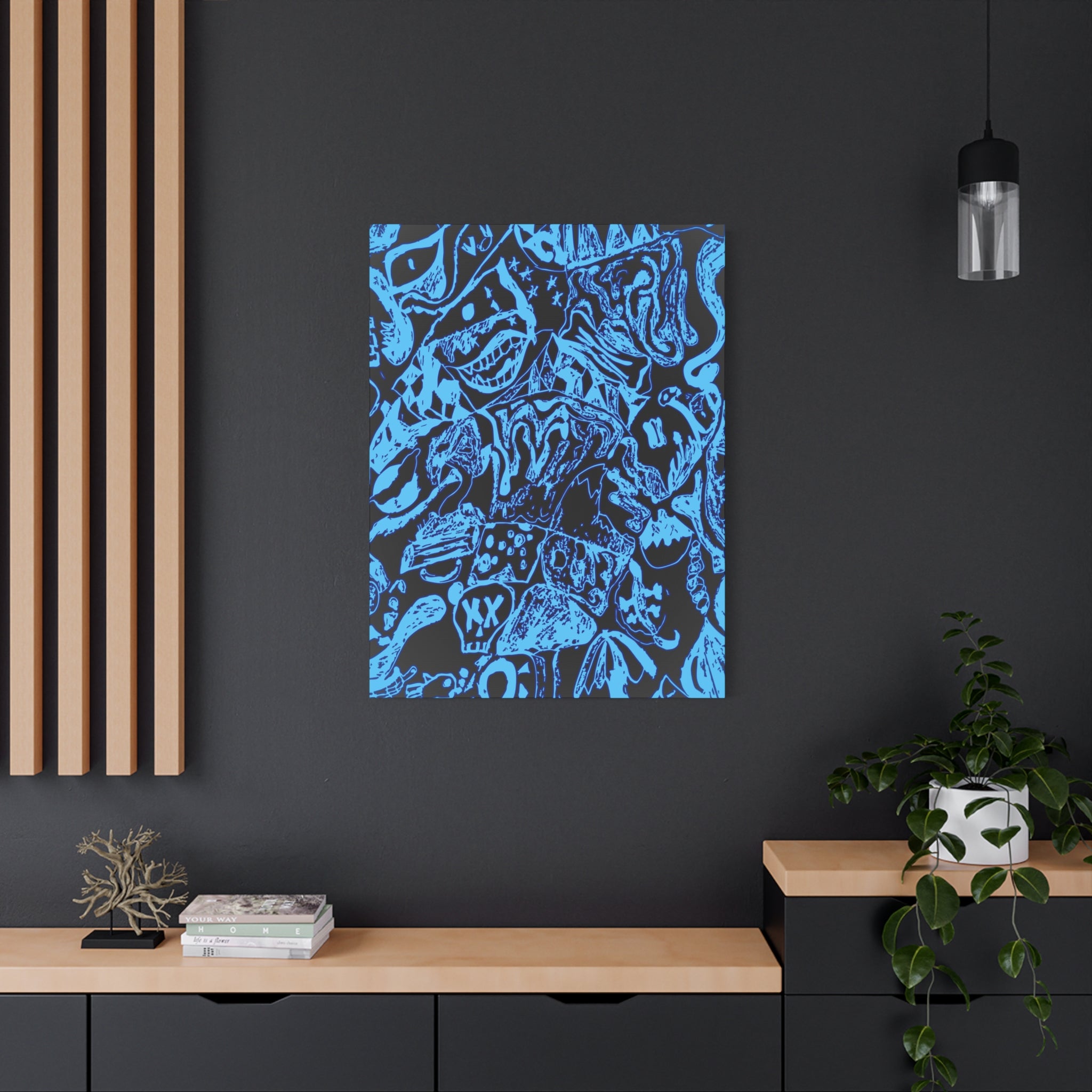 Doodles of a Lost Mind Canvas Art - Psychedelic Abstract Mindscape