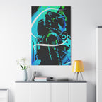 Grunge Paint Blast Canvas Wall Art - Abstract Graffiti Astronaut Decor