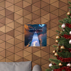 Space Lizards Poster - Lizard Ufo Art Print