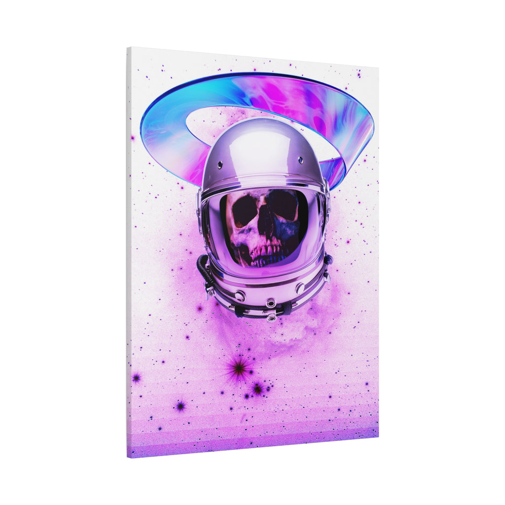 Astronaut Skeleton Skull Canvas Wall Art - Dark Space Skull Decor