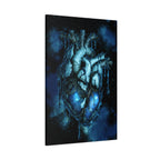 Galaxy Heart Canvas Wall Art - Cosmic Anatomical Space Love Decor