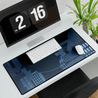 Vibrant City Lights Nightscape Gaming Desk Mat