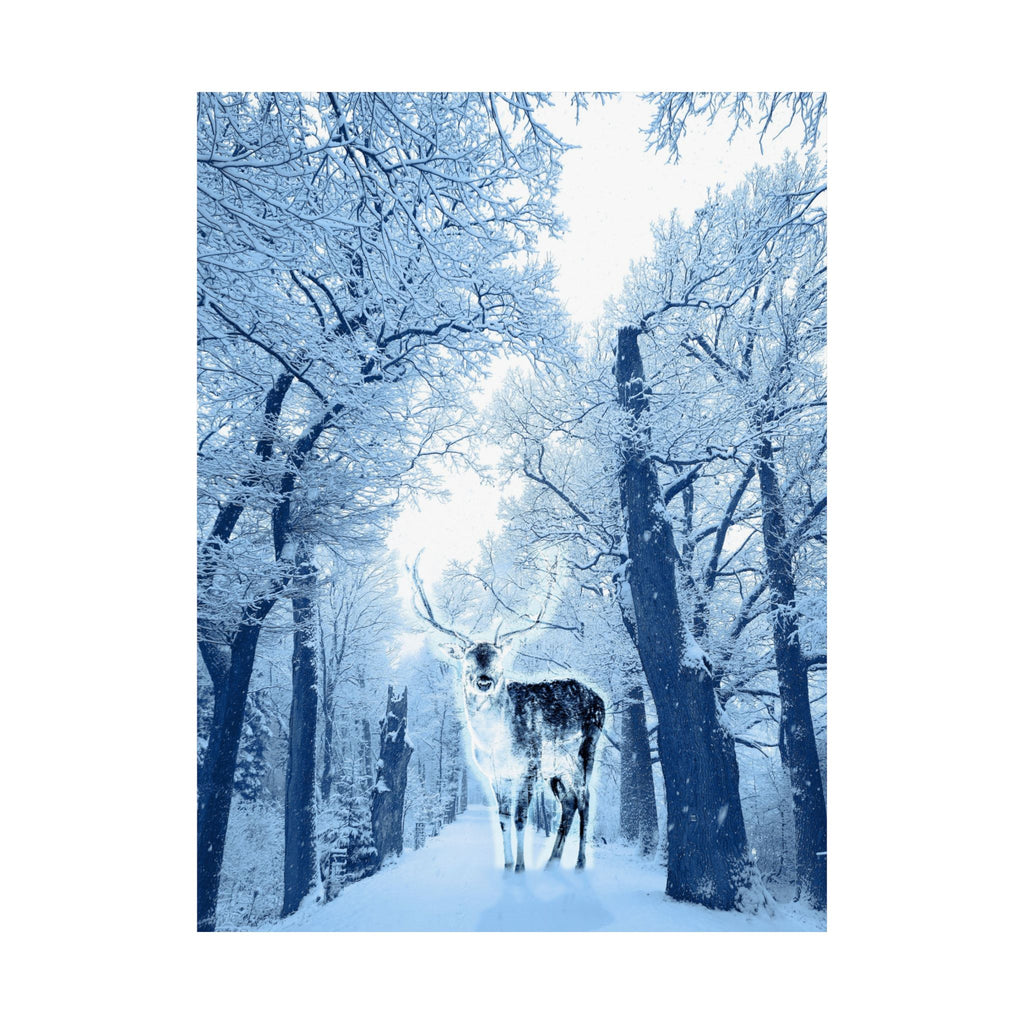 Cosmic Deer Poster - Celestial Animal Art Print
