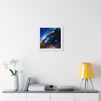 Space Sunrise Framed Poster - Cosmic Galaxy Sunrise Wall Art