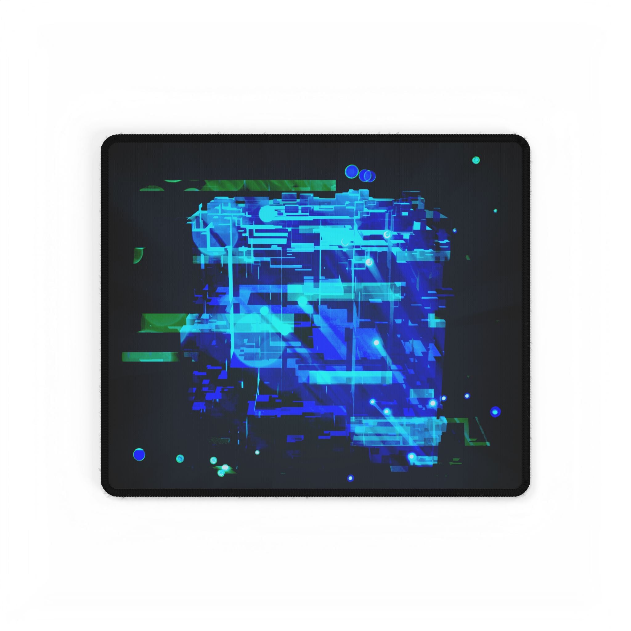 The Data Cube Futuristic Tech Grid Intelligence Desk Mat Mousepad