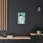 Laser Cat Canvas Wall Art - Funny Sci-Fi Space Feline Decor
