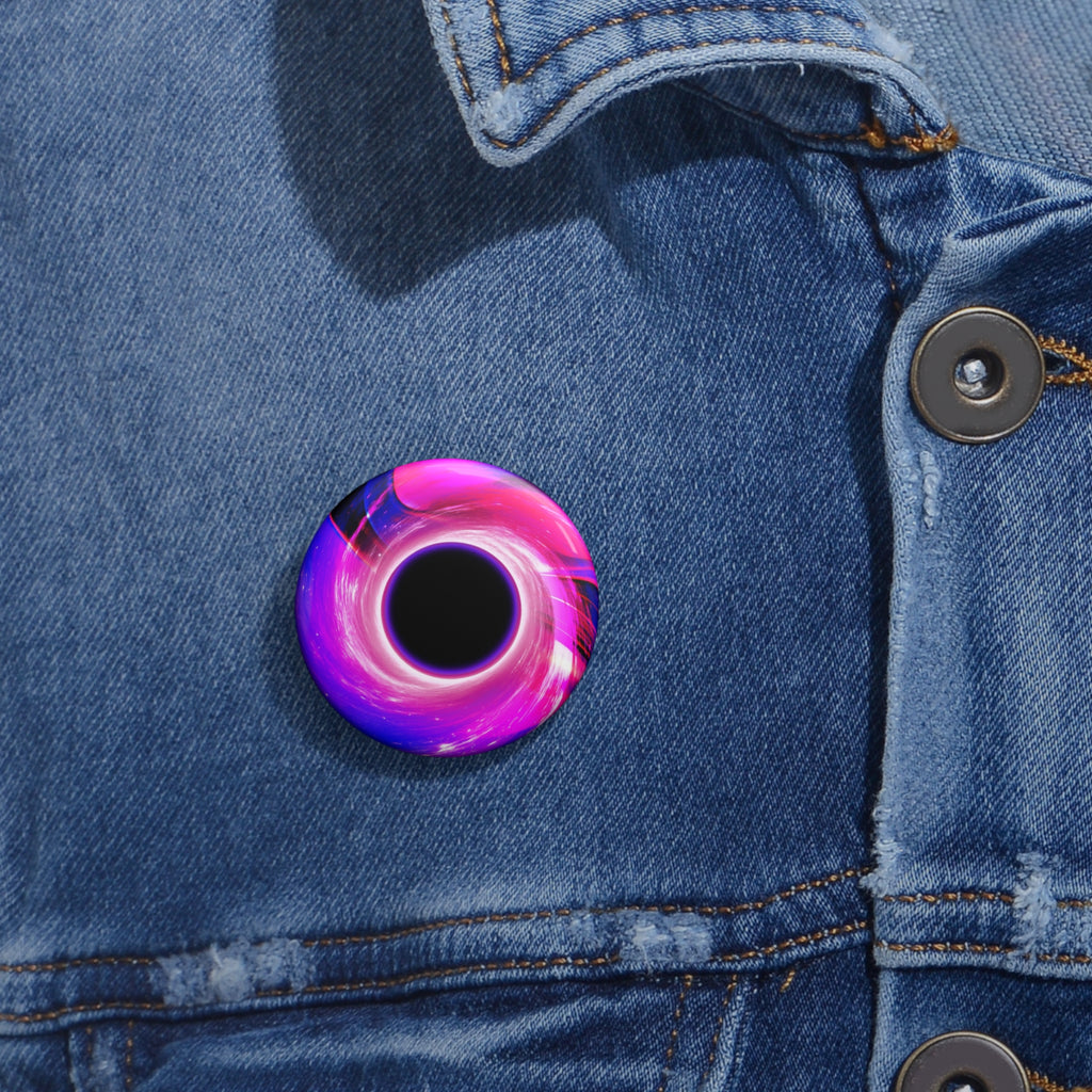 Purple Pink Wormhole Pin - Special Edition Cosmic Art Button