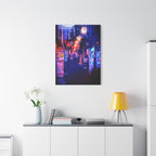 Japanese City Punk FX Canvas Wall Art - Cyberpunk Street Decor