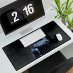 Mystical Blue Raven Mouse Pad - Crow Bird Desk Mat