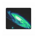 Vaporwave Green and Blue Spiral Galaxy Cosmic Desk Mat Mousepad