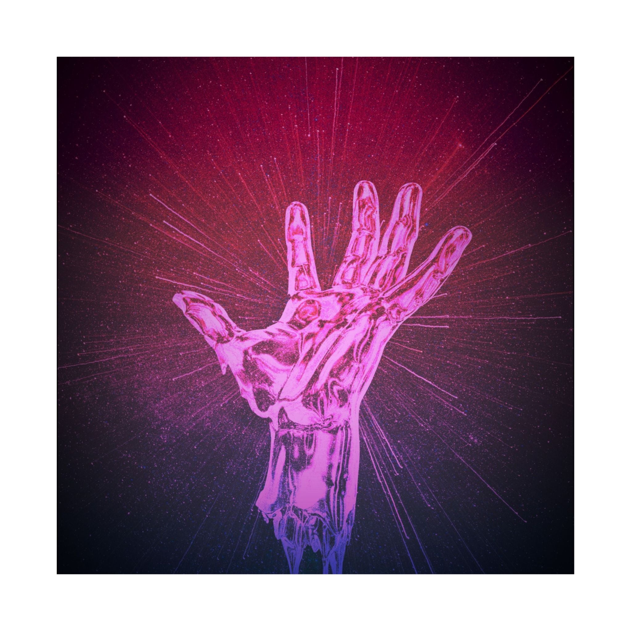 Hand of the Stars Poster Print - Celestial Cosmic Art