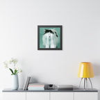 Laser Cat Framed Poster - Funny Sci-Fi Space Feline Wall Art