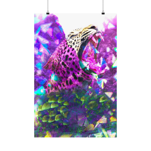 Trippy Cheetah Poster - Psychedelic Big Cat Art Print