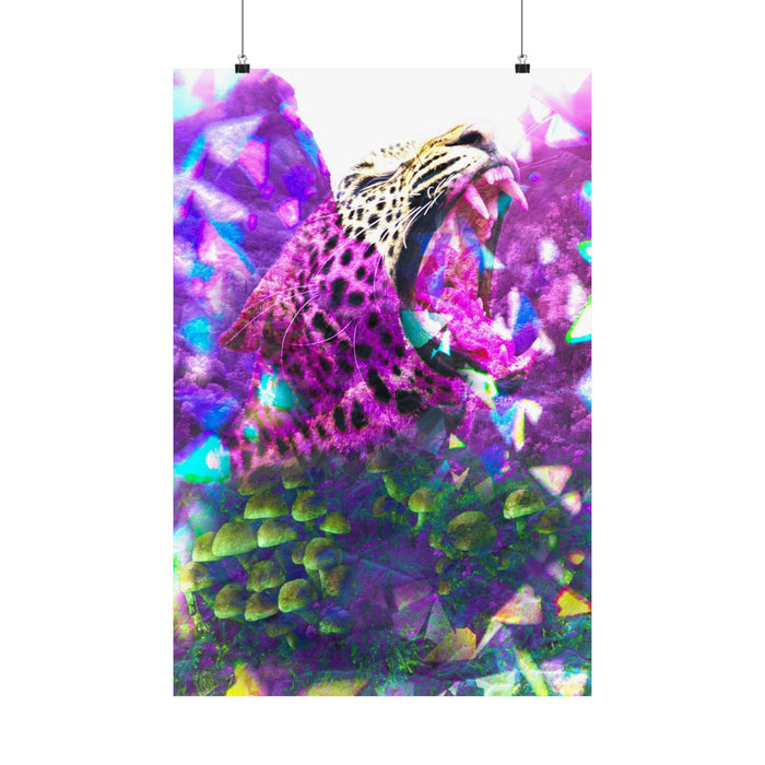 Trippy Cheetah Matte Poster Print