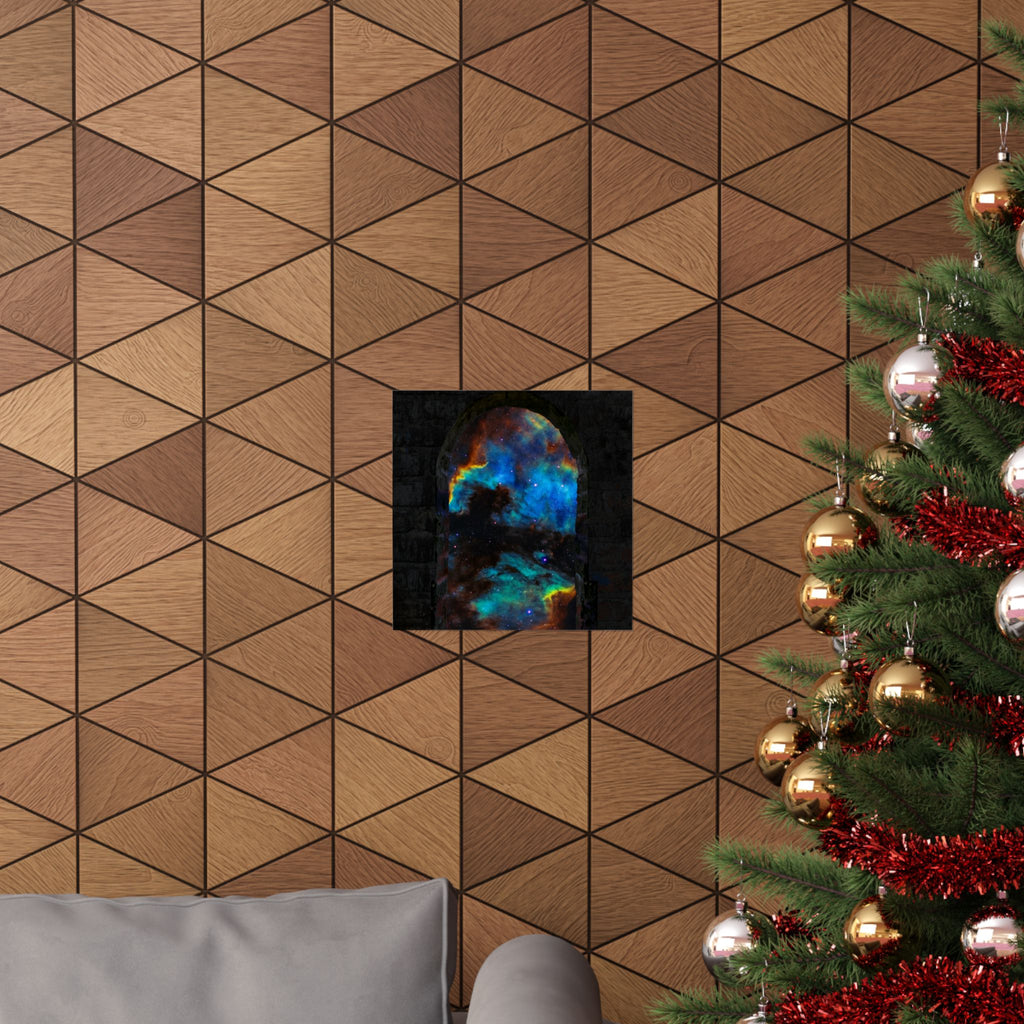 Stellar Castle Window Poster - Galaxy Cosmos Art Print