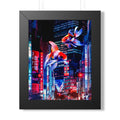 Japanese City Punk FX.2 Koi Attack Poster - Neon Urban Fantasy Art