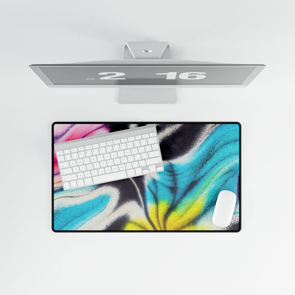 TieDye Night Desk Mat - Psychedelic Tie-Dye Pattern Mouse Pad