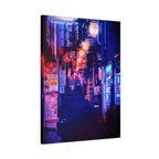 Japanese City Punk FX Canvas Wall Art - Cyberpunk Street Decor