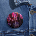 Japanese City Punk FX.3 Pin - Neon Night Art Button