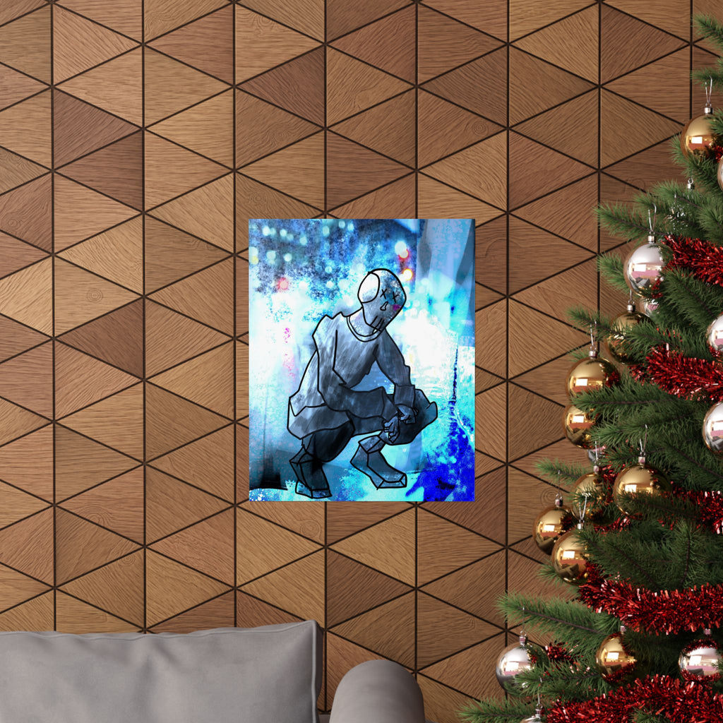 Robot Man Poster - Cyberpunk Android Art Print