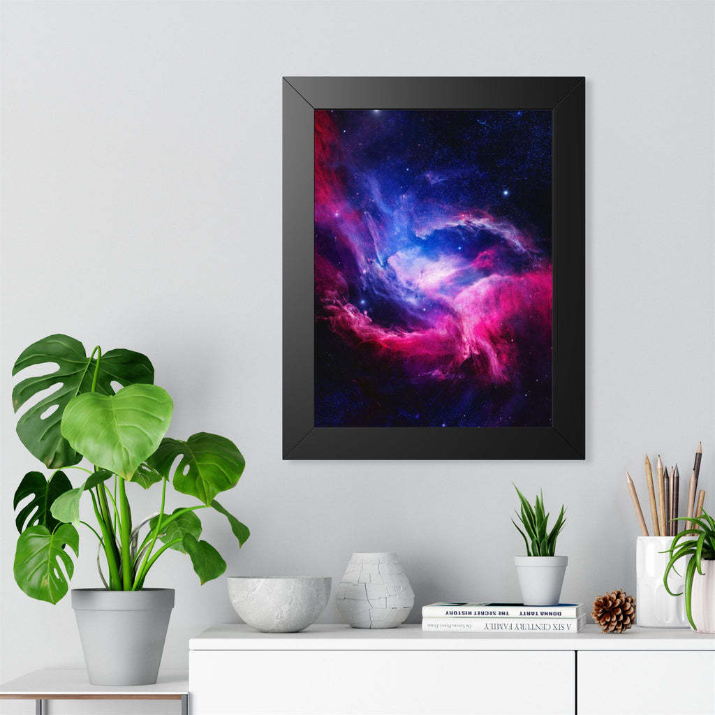 Light Nebula Framed Poster - Cosmic Cloud Space Wall Art