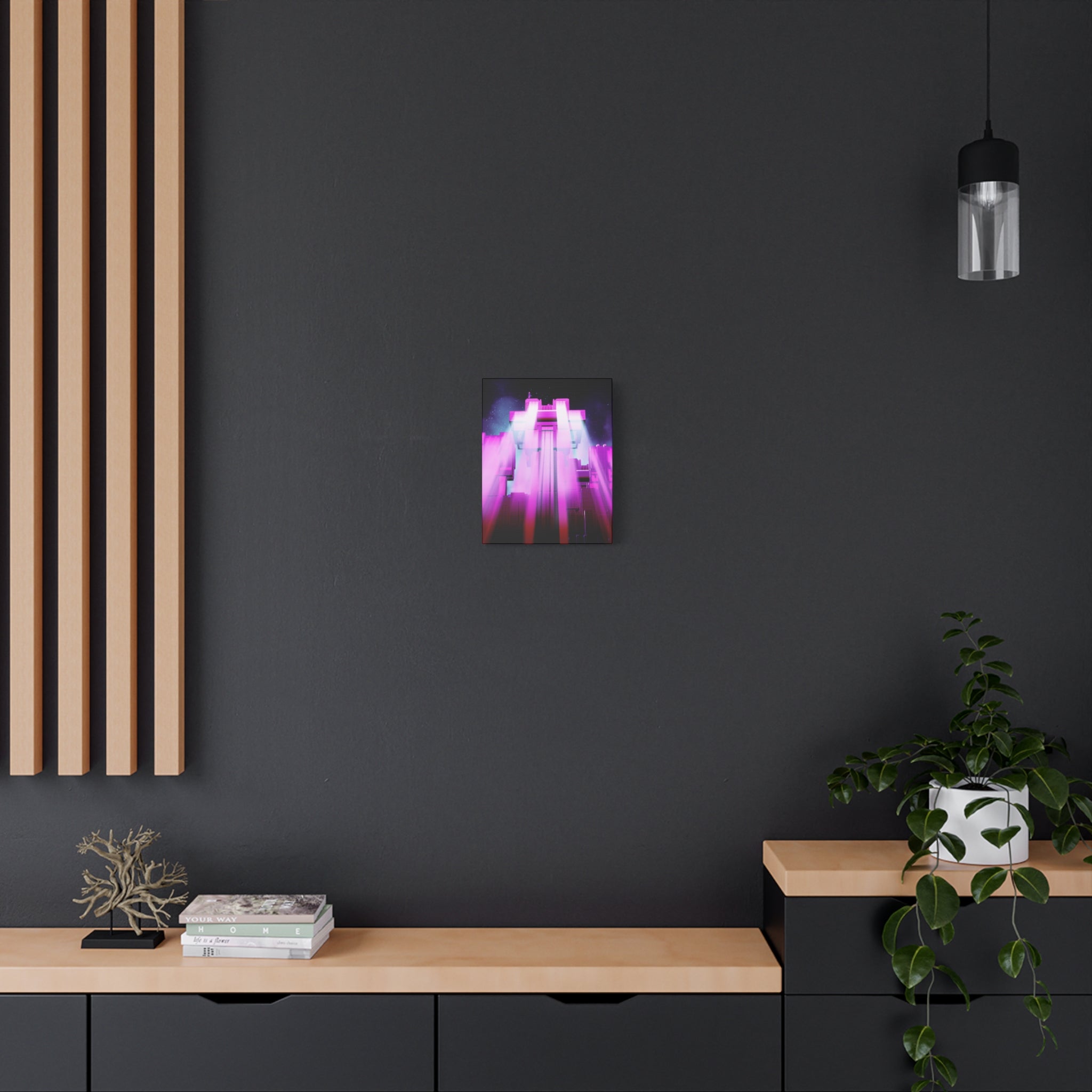 The City of Lights Vibrant Cityscape Canvas Art | Modern Neon Urban Skyline Wall Decor