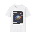 Earth Glitched Graphic Tee - Cosmic Glitch Art Shirt