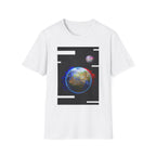 Earth Glitched Graphic Tee - Cosmic Glitch Art Shirt