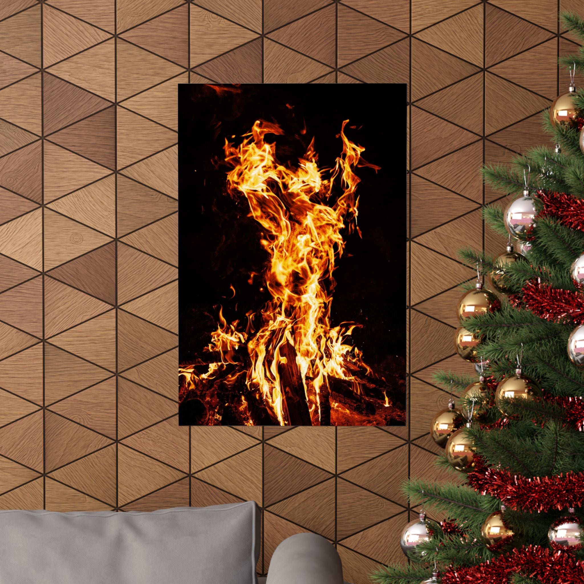 Phoenix Fire Poster Print - Mythical Fire Bird Art