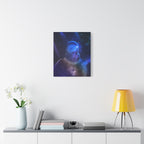 Figure in Space Canvas Wall Art - Cosmic Silhouette Decor