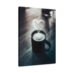 Coffee Love Kitchen Canvas Wall Art - Rustic Cafe Decor