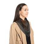 Fluid Black & Orange Scarf - Moody Abstract Ink Print Shawl