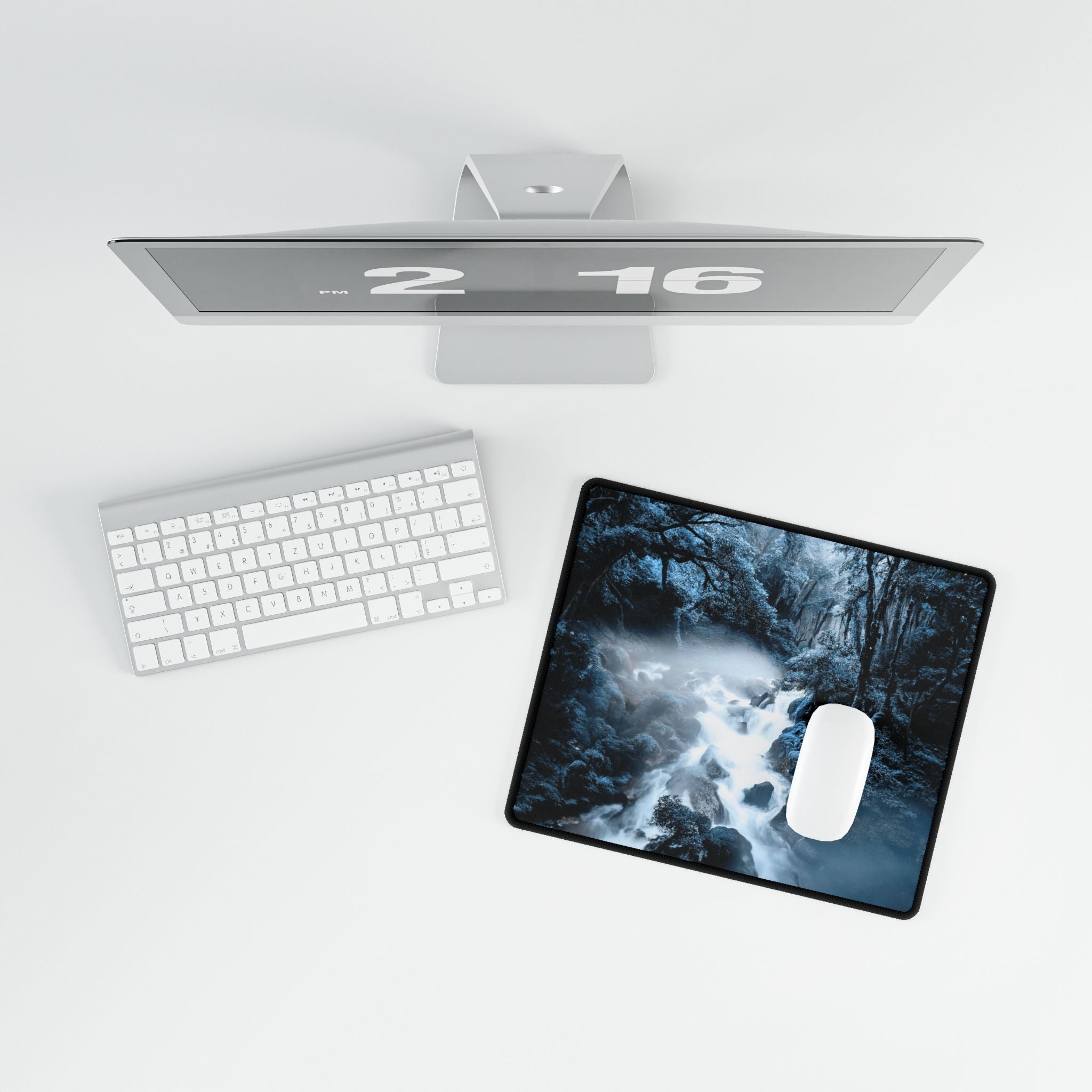 Frozen Forest Mouse Pad - Winter Landscape Desk Mat