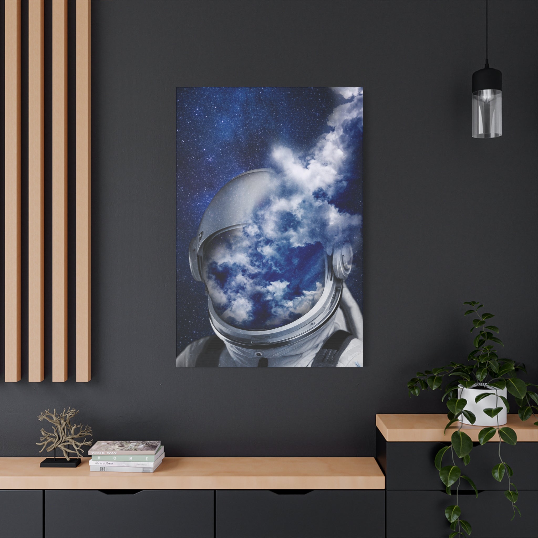 Psychedelic Astronaut Canvas Wall Art - Dreamy Space Decor