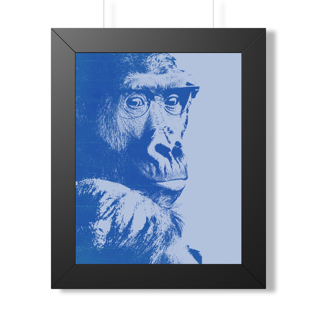Educated Gorilla Framed Poster - Abstract Primate Wall Art