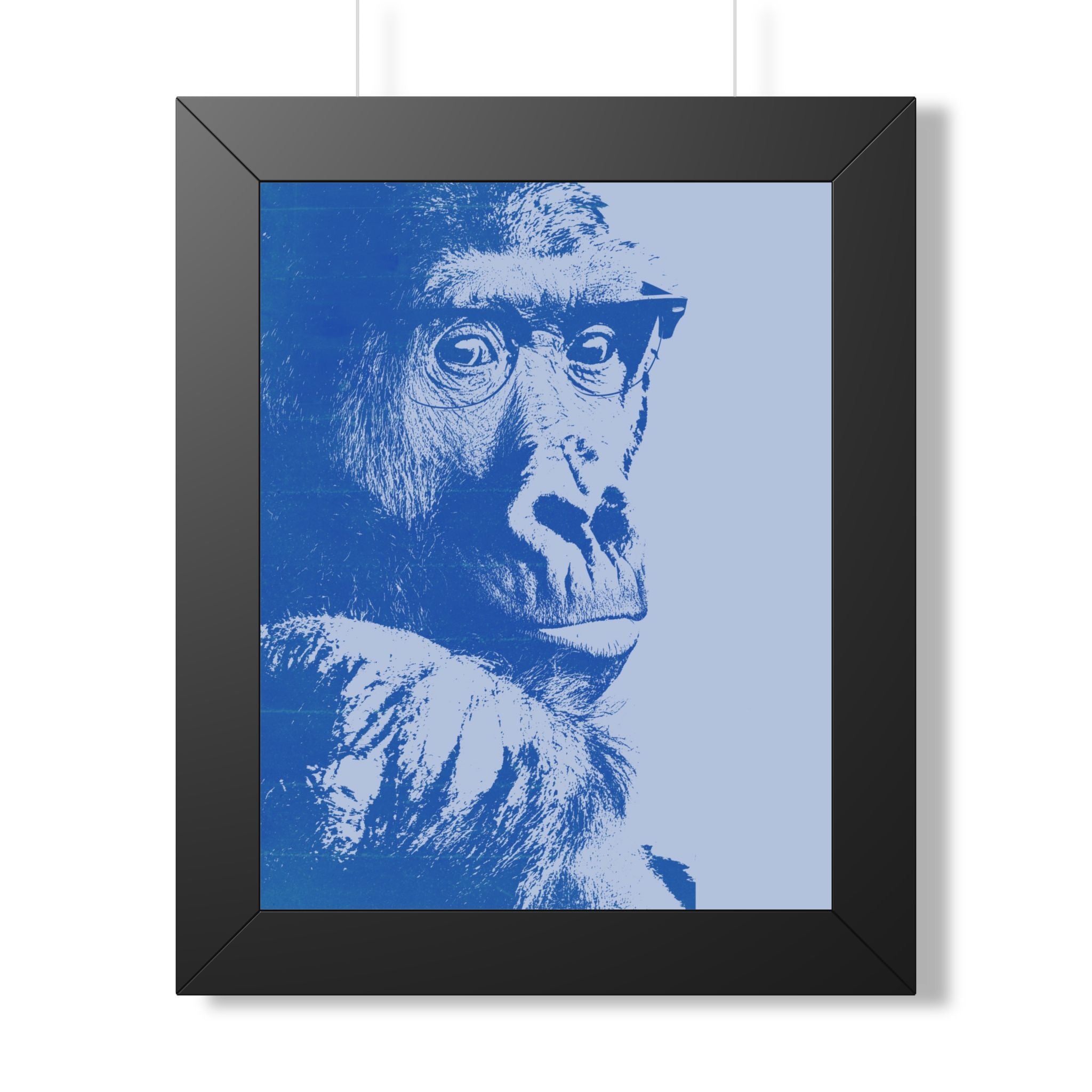 Educated Gorilla Framed Poster - Abstract Primate Wall Art