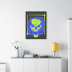 Skull of Mental Fire Canvas Wall Art - Psychedelic Gothic Decor