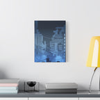 City Lights Nightscape Canvas Wall Art - Luminous Skyline Decor